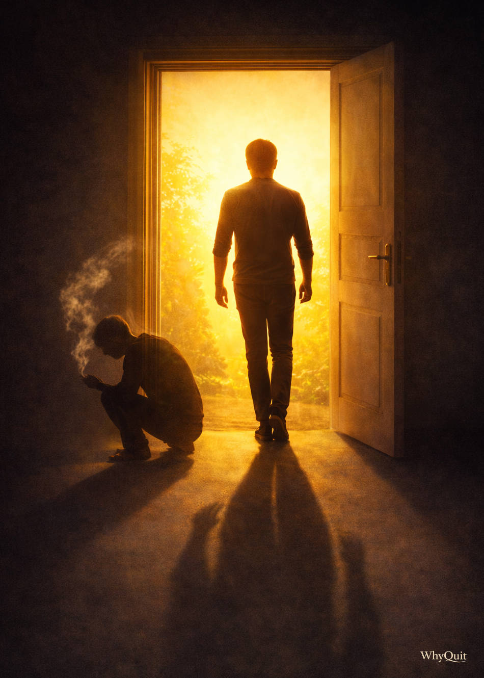 A smoker walking through recovery's door.